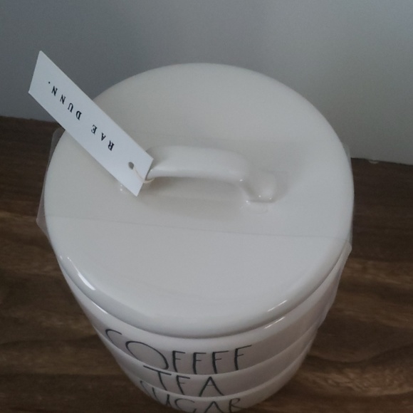 Rae Dunn COFFEE, TEA, SUGAR Stackable Container - Picture 2 of 2
